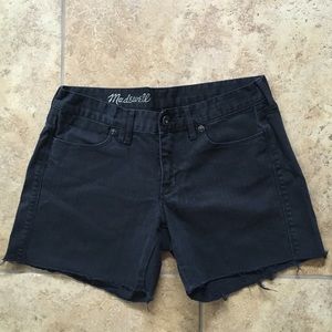 Madewell cutoff shorts black denim